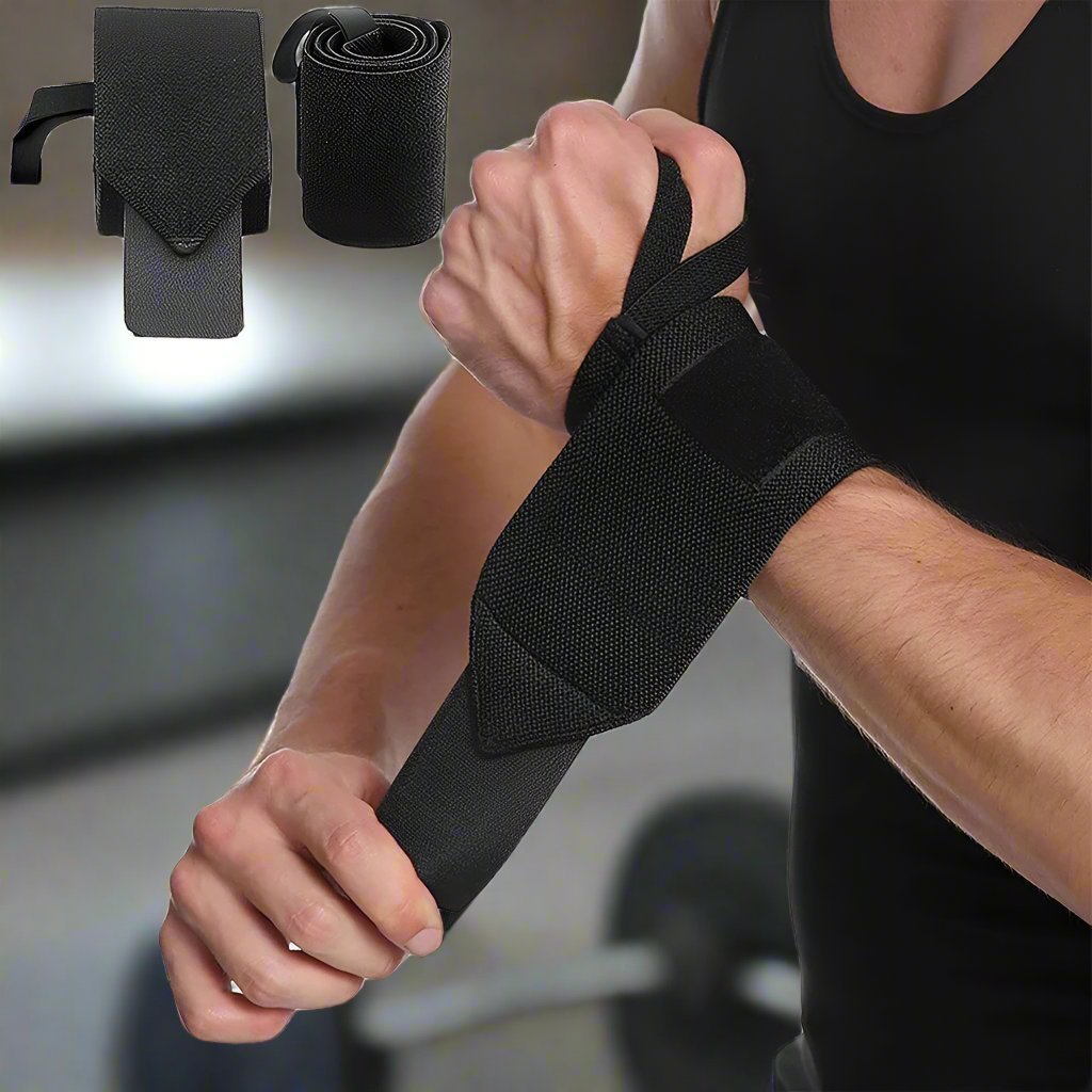 Protege Poignet - WeightLiftingWristWraps™ - Noir - ConditionPhysix